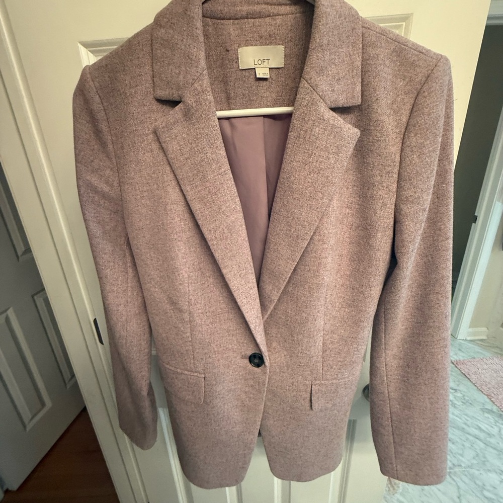 LOFT Women's lavender/grey Blazer XS